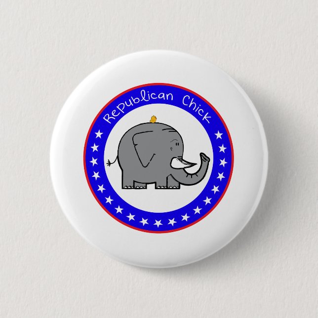 Badge Rond 5 Cm poule républicaine (Devant)