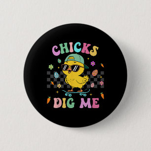 Badge Rond 5 Cm Poules Drôles Me Creusent Pour Hommes Garçons Enfa
