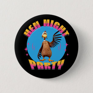 Badge Rond 5 Cm Poules Drôles Soirée de Poulet de Nuit Humour