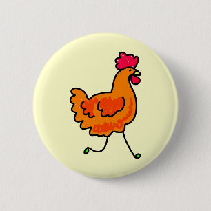Badge Rond 5 Cm poulet