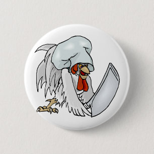 Badge Rond 5 Cm Poulet Chef