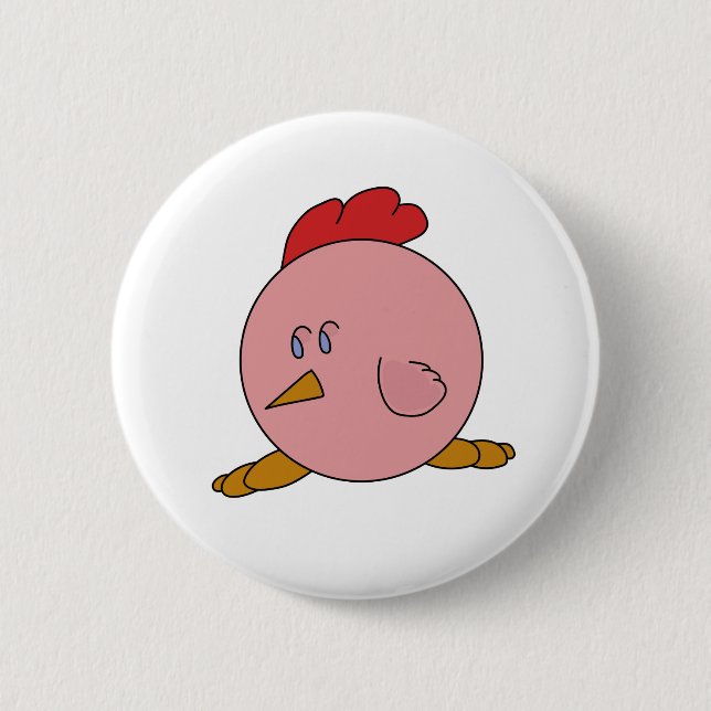 Badge Rond 5 Cm Poulet Chubby (Devant)