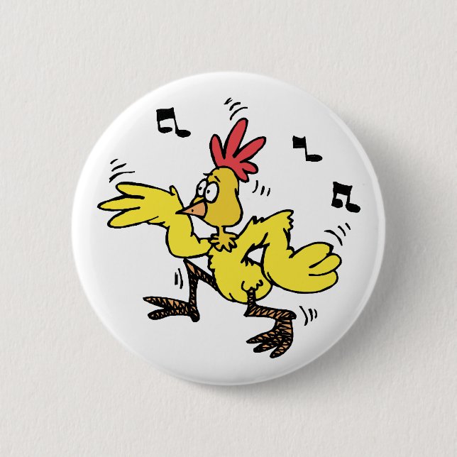 Badge Rond 5 Cm Poulet de ChaChaCha (Devant)