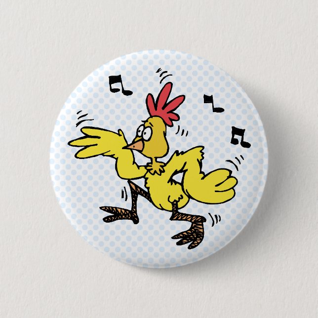 Badge Rond 5 Cm Poulet de ChaChaCha (Devant)