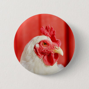 Badge Rond 5 Cm Poulet de ferme