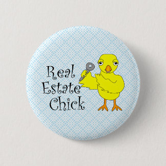 Badge Rond 5 Cm Poulet de l'immobilier
