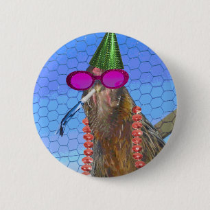 Badge Rond 5 Cm Poulet de partie