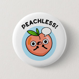 Badge Rond 5 Cm Poulet De Pêche Fruit Sans Perche