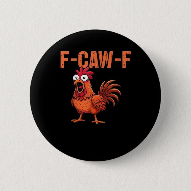 Badge Rond 5 Cm Poulet Drôle Classique de Style Moderne Tendance F (Devant)