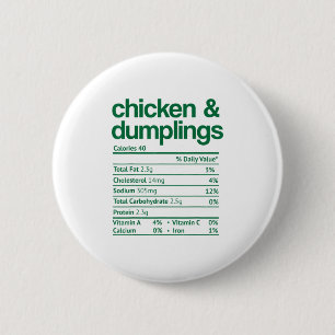 Badge Rond 5 Cm Poulet et dumping Valeur nutritive