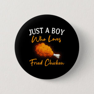 Badge Rond 5 Cm Poulet Frit Nourriture Restaurant Plat Chef Cuisin