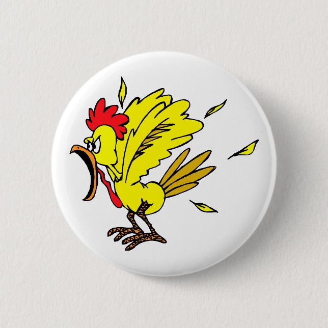 Badge Rond 5 Cm Poulet pas cher (Devant)