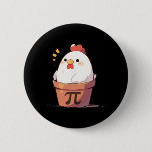 Badge Rond 5 Cm Poulet Pot Pi Jour Hommes Femmes Enfants Math Ense