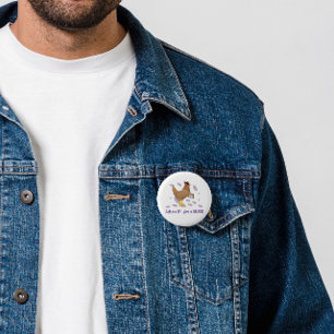 Badge Rond 5 Cm Poulet Sarcasique – Demande-moi si je m'en fiche