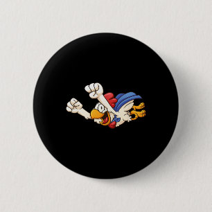 Badge Rond 5 Cm Poulet Super Volant Drôle Cadeau de Ferme de Volai