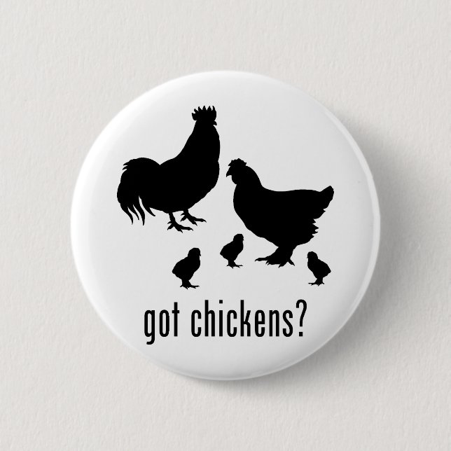 Badge Rond 5 Cm Poulets (Devant)