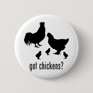Badge Rond 5 Cm Poulets