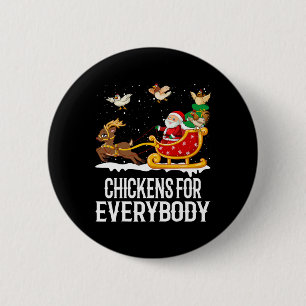 Badge Rond 5 Cm Poulets Pour Tout Le Monde Drôle Poulet De Noël