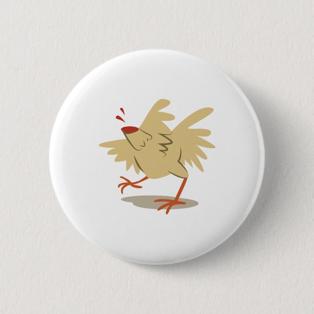 Badge Rond 5 Cm Poulets sans tête (Devant)