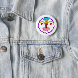 Badge Rond 5 Cm Poulpe