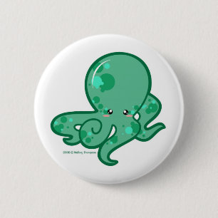 Badge Rond 5 Cm Poulpe