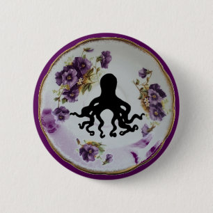 Badge Rond 5 Cm Poulpe dans un bouton d'insigne de Pin de ~ de