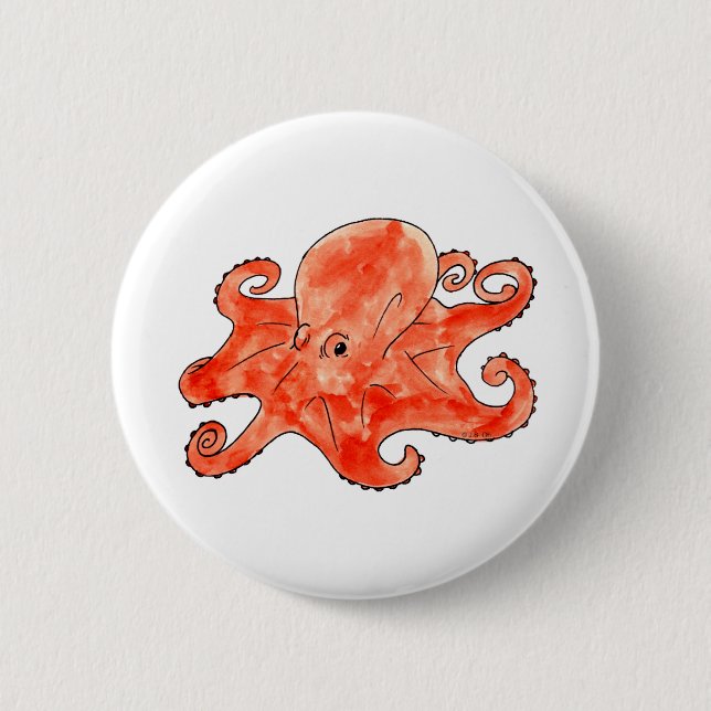 Badge Rond 5 Cm Poulpe géant (Devant)