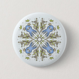 Badge Rond 5 Cm Poulpe Kawaii Calmant Kaléidoscope - Rêves Océaniq