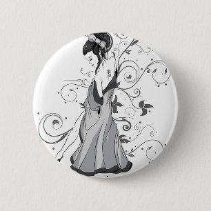 BADGE ROND 5 CM POUPÉE D'ACU