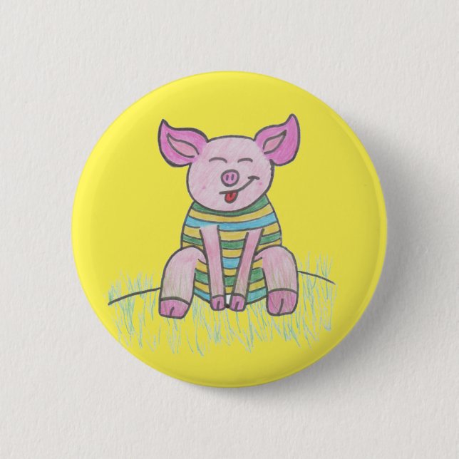 Badge Rond 5 Cm Poupée (Lil Piglet) (Devant)