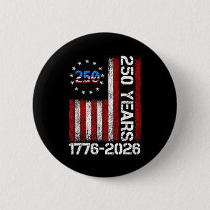 Badge Rond 5 Cm Pour 250 Américain 1776 250e États-Unis