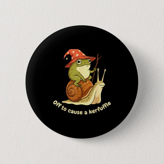 Badge Rond 5 Cm Pour aller causer une pagaille Mème drôle de greno (Devant)