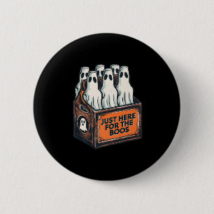 Badge Rond 5 Cm Pour Boos Halloween 6 Pack Booze Ghost Bière Bot