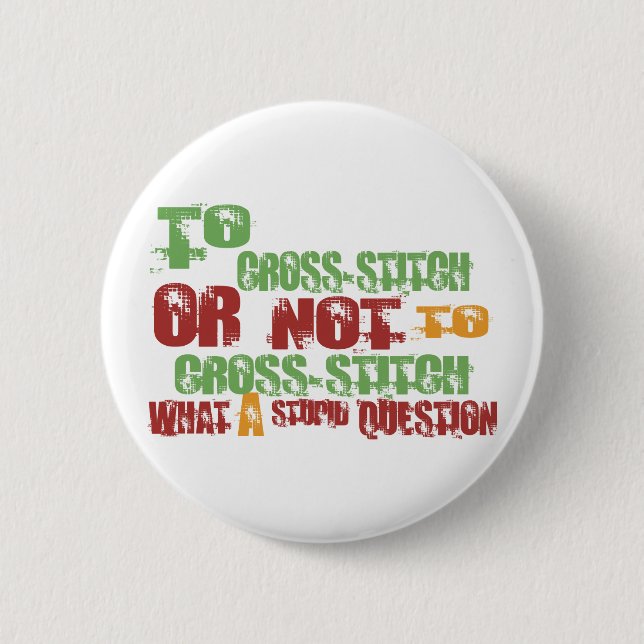 Badge Rond 5 Cm Pour coudre au point de croix (Devant)