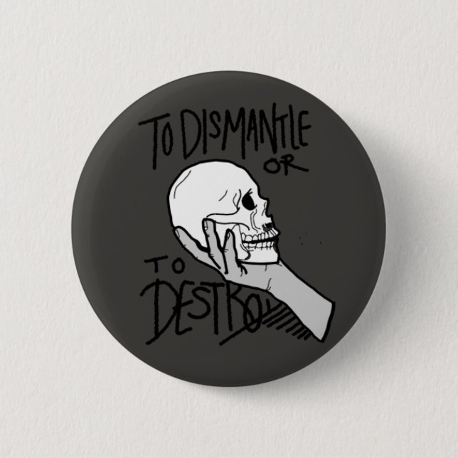 Badge Rond 5 Cm Pour démanteler ou détruire (Devant)