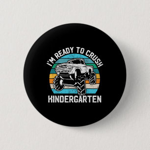Badge Rond 5 Cm Pour Écraser Le Camion Monster De La Maternelle À