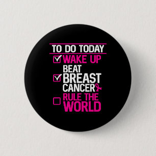 Badge Rond 5 Cm Pour Faire Aujourd'Hui Battre Le Cancer Du Sein Rè