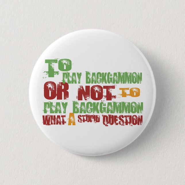 Badge Rond 5 Cm Pour jouer au backgammon (Devant)