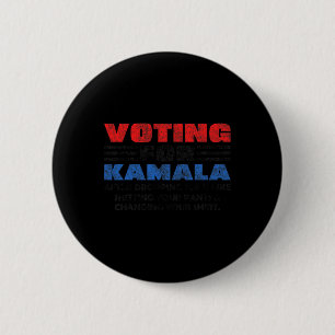 Badge Rond 5 Cm Pour Kamala après avoir abandonné Joe Biden Trump 