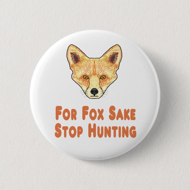 Badge Rond 5 Cm Pour la chasse au saké de renard (Devant)