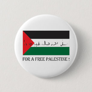 Badge Rond 5 Cm Pour la Palestine libre !