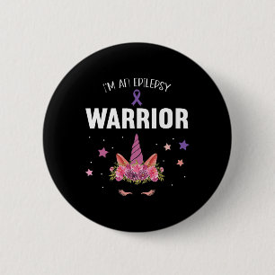 Badge Rond 5 Cm Pour le guerrier du ruban violet et ses partisans