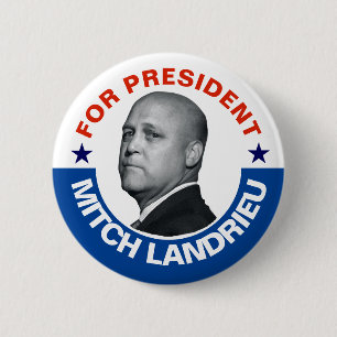 Badge Rond 5 Cm Pour le président : Mitch Landrieu 2020