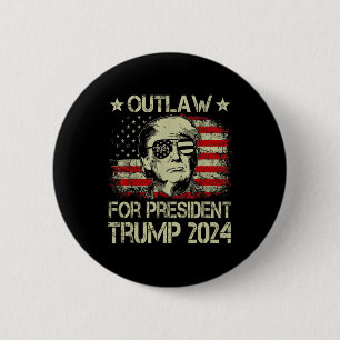Badge Rond 5 Cm Pour le président Trump 2024