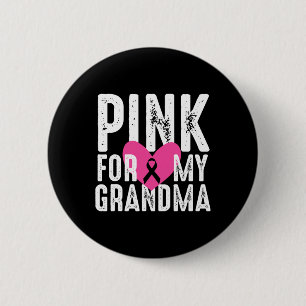 Badge Rond 5 Cm Pour ma grand-mère Famille de sensibilisation au c