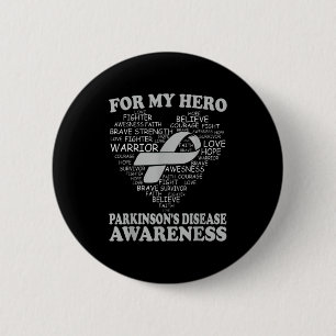 Badge Rond 5 Cm Pour mon héros Ruban de sensibilisation à la malad