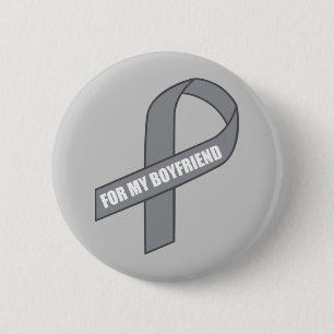 Badge Rond 5 Cm Pour mon ruban gris/argenté d'ami (de conscience)