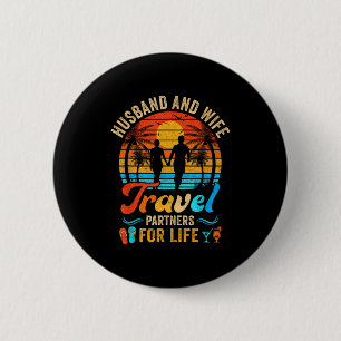 Badge Rond 5 Cm Pour partenaires de voyage mari et femme pour la v