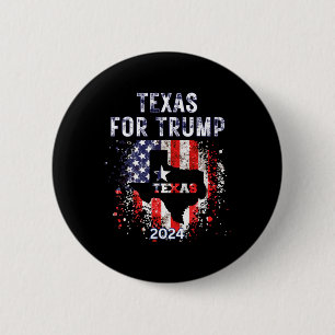Badge Rond 5 Cm Pour Trump 2024 - Drapeau américain - Vintage