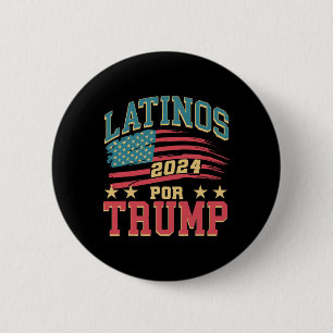 Badge Rond 5 Cm Pour Trump 2024 élection présidentielle hispanique